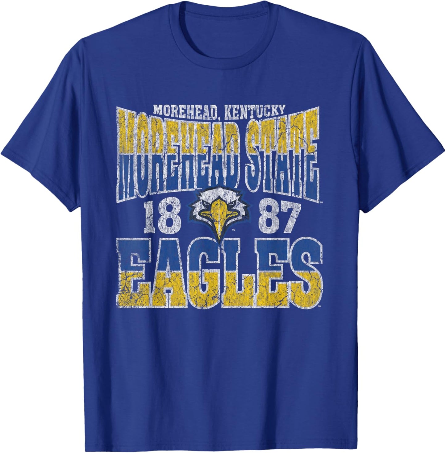 Morehead State Eagles Vintage Scroll Officially Licensed T-Shirt - T-Shirt | Royal