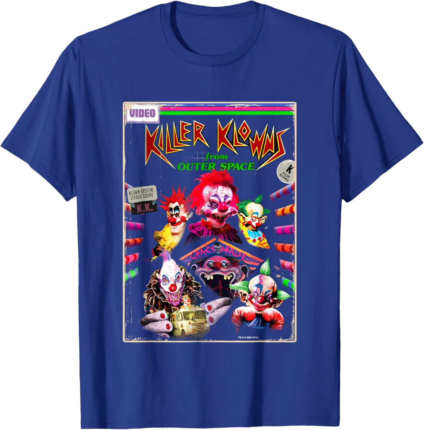 Killer Klowns from Outer Space Klown System Retro Poster T-Shirt - T-Shirt | Royal