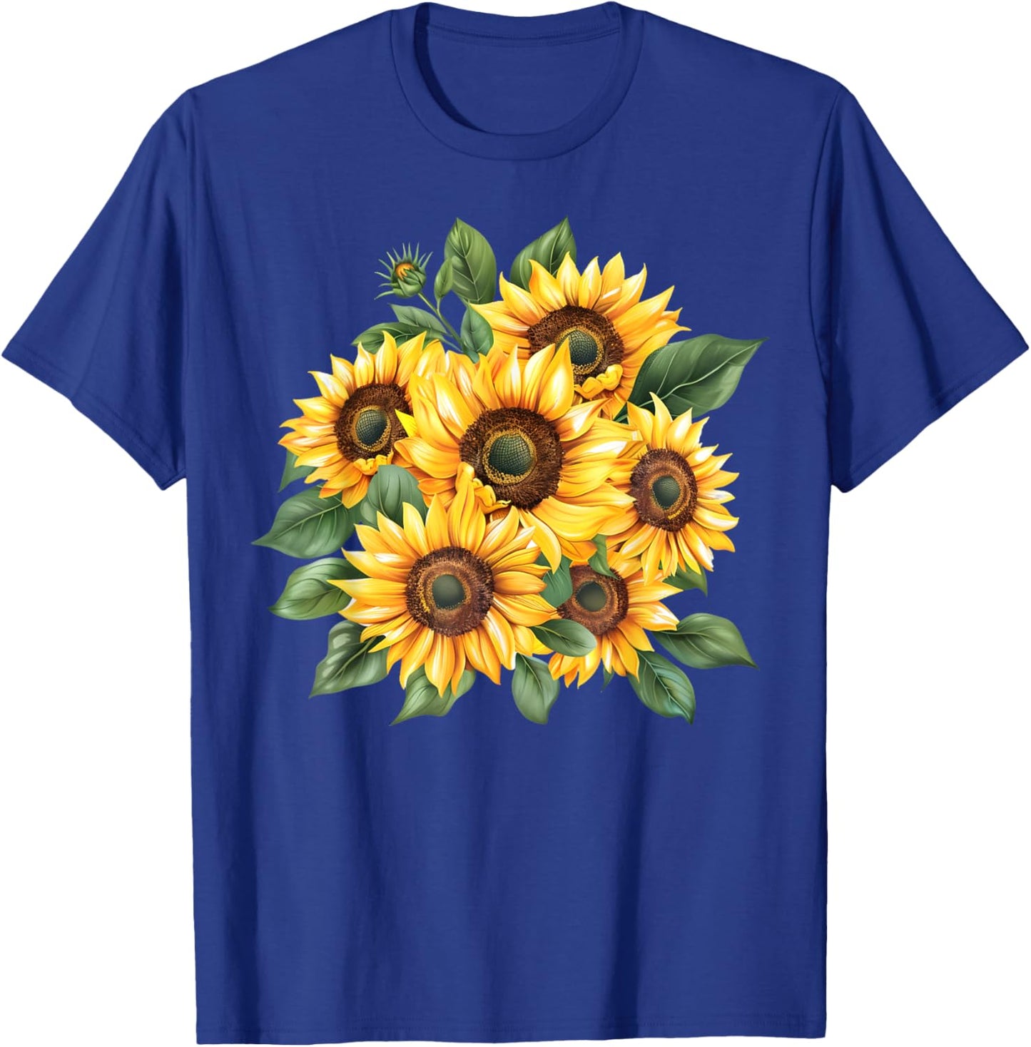 Yellow Sunflowers Cute Summer Flowers Women Beach Vibes T-Shirt - T-Shirt | Royal
