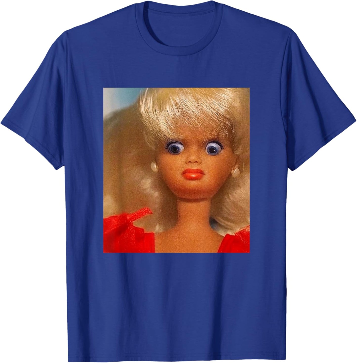 Funny Face Doll Meme Disgusting Judging Expression Humor T-Shirt - T-Shirt | Royal
