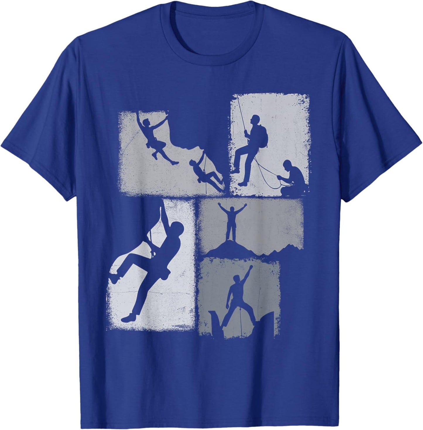 Climbing Collage Climber Men Mountaineer Youth T-Shirt - T-Shirt | Royal