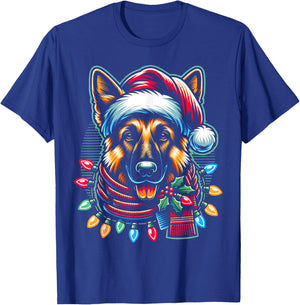 Christmas German Shepherd Xmas Shepherd Mom Dog Lover T-Shirt - T-Shirt | Royal