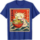 Cute Axolotl Eating Ramen Japanese Anime Kawaii Art T-Shirt - T-Shirt | Royal
