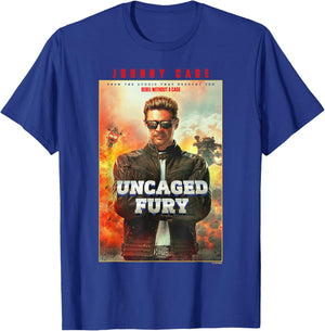 Mortal Kombat 2 Johnny Cage Uncaged Fury Action Movie Poster T-Shirt - T-Shirt | Royal