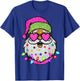 Cute Santa With Sunglasses Christmas Lights Pink Santa T-Shirt - T-Shirt | Royal