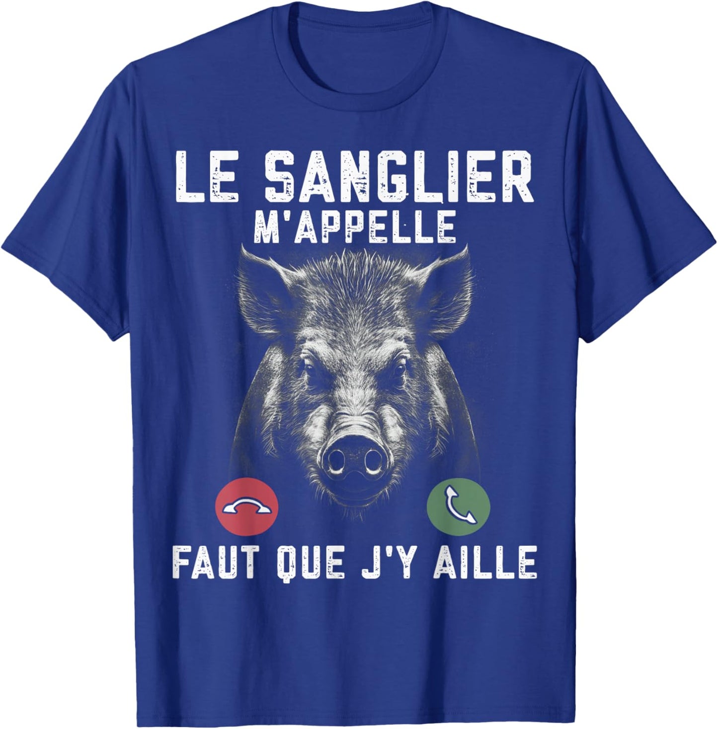 Hunting Boar Hunter Man Funny Funny T-Shirt - T-Shirt | Royal