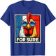 For Sure Coq French Glasses Parody Pop Art Vintage Meme T-Shirt - T-Shirt | Royal