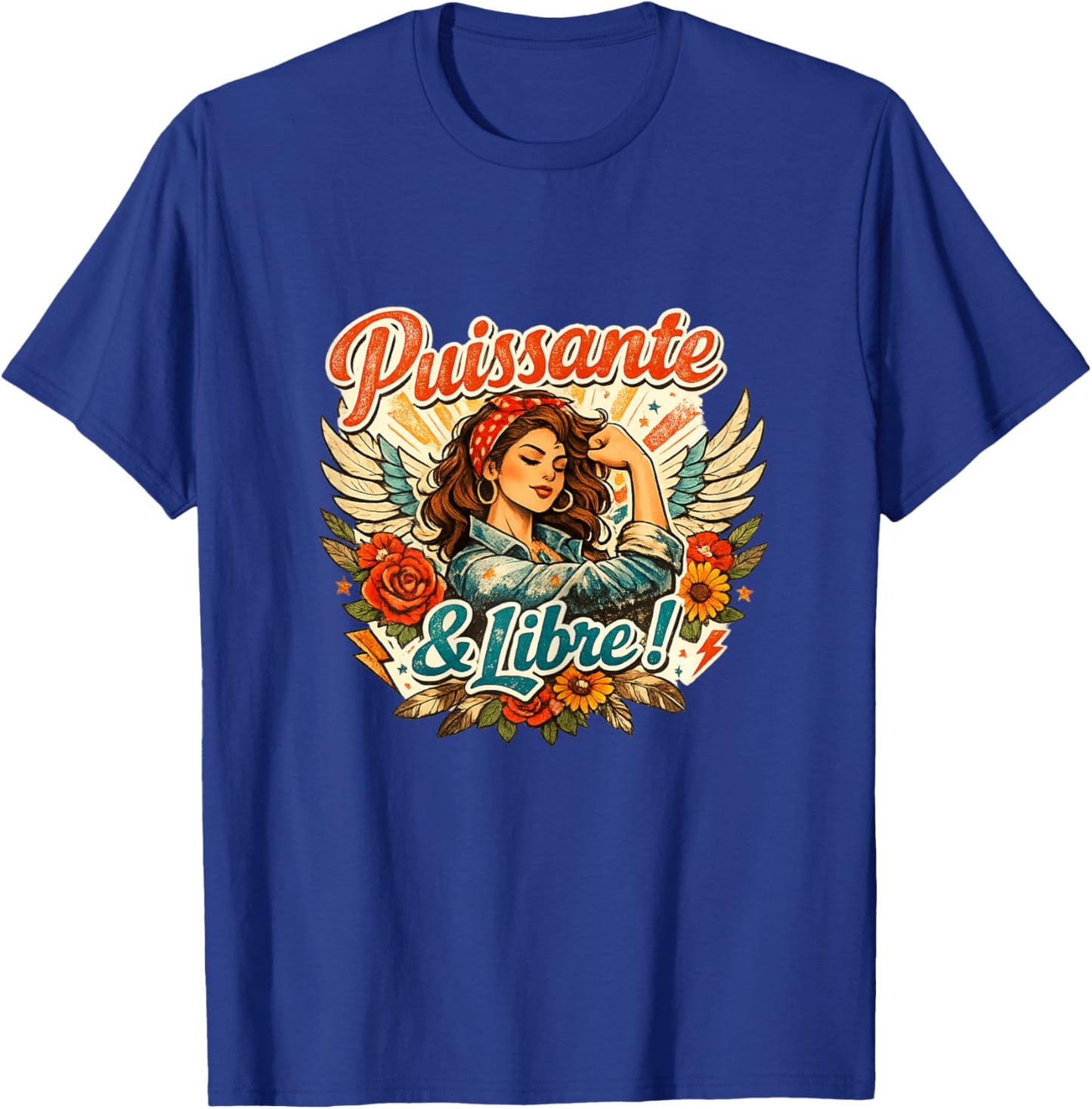 Powerful and Free Gift Women's Original Humour Birthday T-Shirt - T-Shirt | Royal
