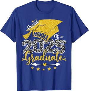 Proud Momma Of A Class Of 2025 Graduate Senior Graduation T-Shirt - T-Shirt | Royal