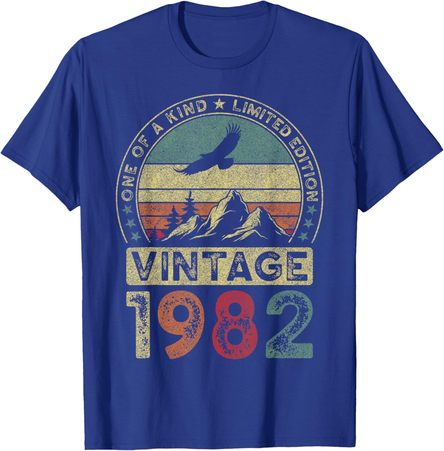 Vintage 1982, Limited Edition, 44th Birthday, 44 Years T-Shirt - T-Shirt | Royal