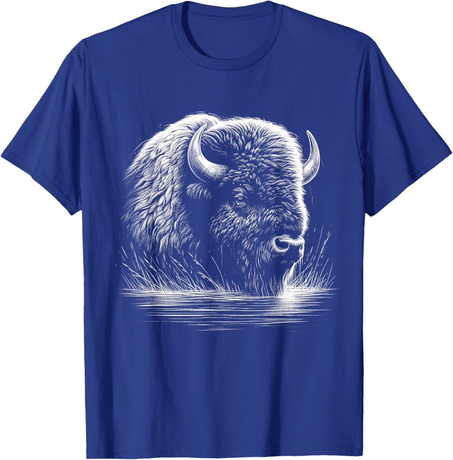 Bison Lover Art Design T-Shirt - T-Shirt | Royal