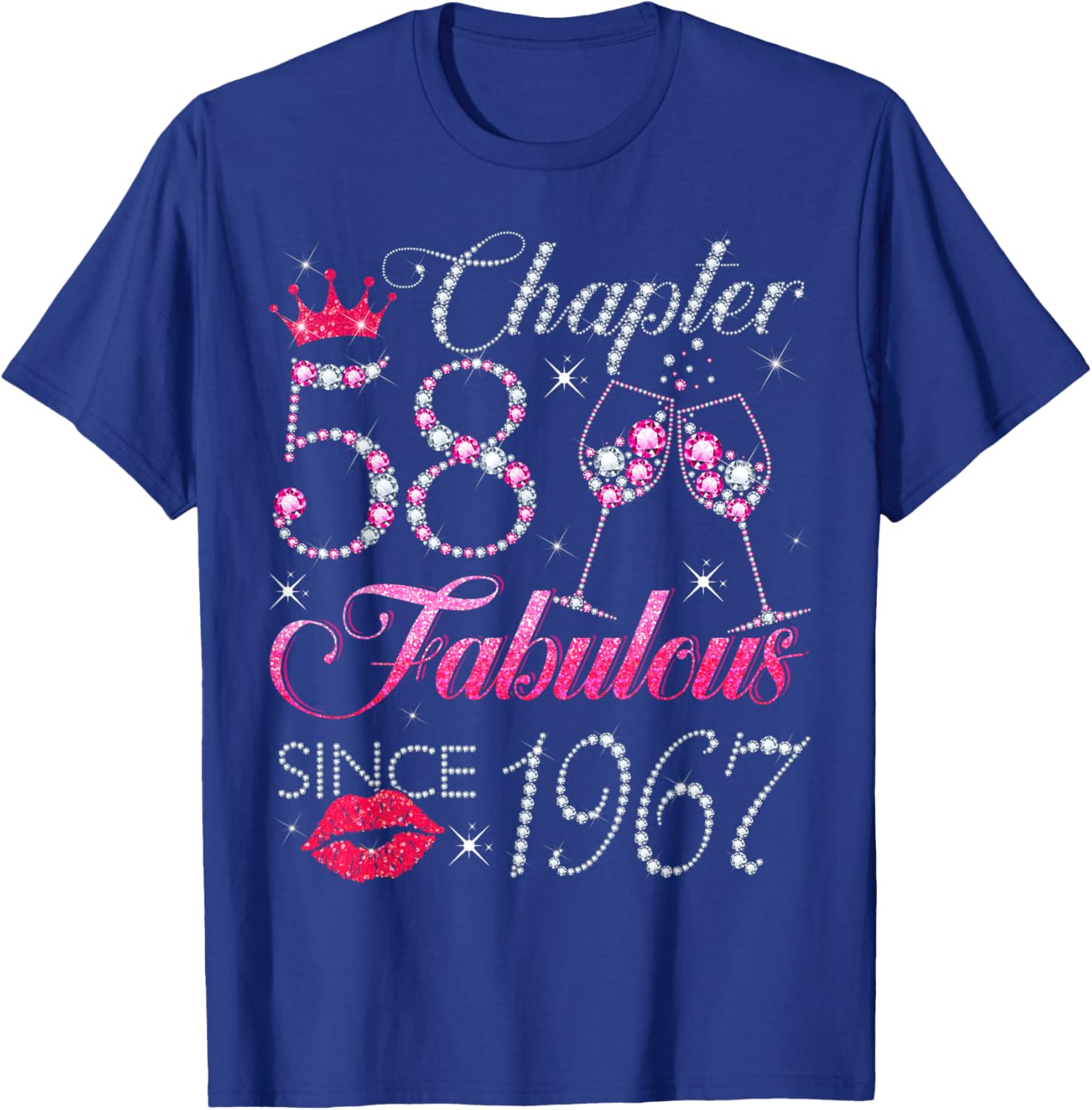 Chapter 58 Fabulous Since 1967 58Th Birthday Gift T-Shirt - T-Shirt | Royal