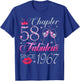 Chapter 58 Fabulous Since 1967 58Th Birthday Gift T-Shirt - T-Shirt | Royal