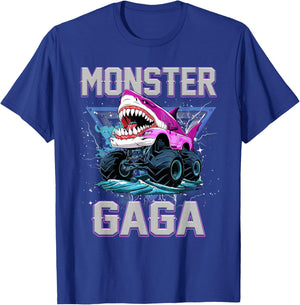 Shark Monster Truck Gaga Monster Truck Are My Jam Truck T-Shirt - T-Shirt | Royal