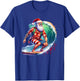 Surfing Santa Claus Christmas in July Beach Summer Vacation Men Women Kids T-Shirt - T-Shirt | Royal