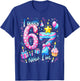 Cute I was 6 Now Im 7 Six Seven 7th Birthday Meme Girl T-Shirt - T-Shirt | Royal