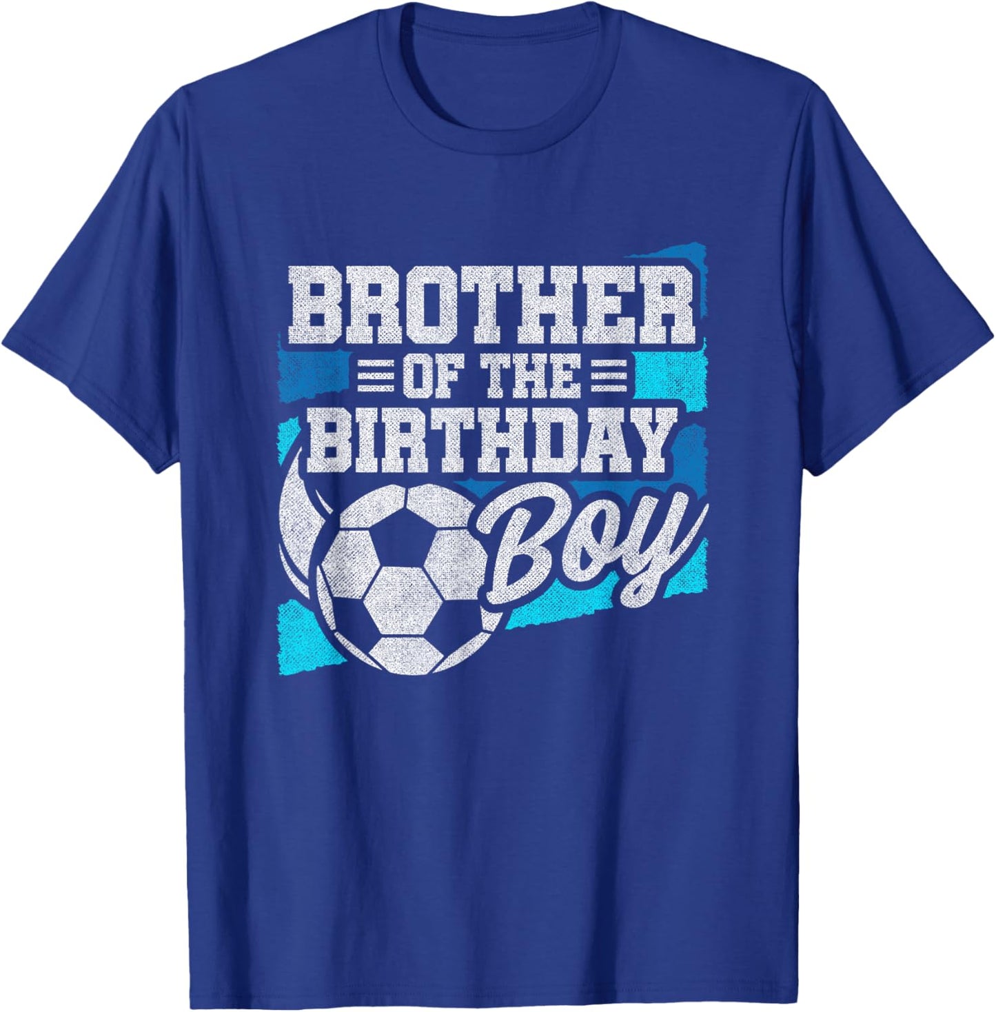 Soccer Birthday - Birthday Brother - Boys Soccer Birthday T-Shirt - T-Shirt | Royal