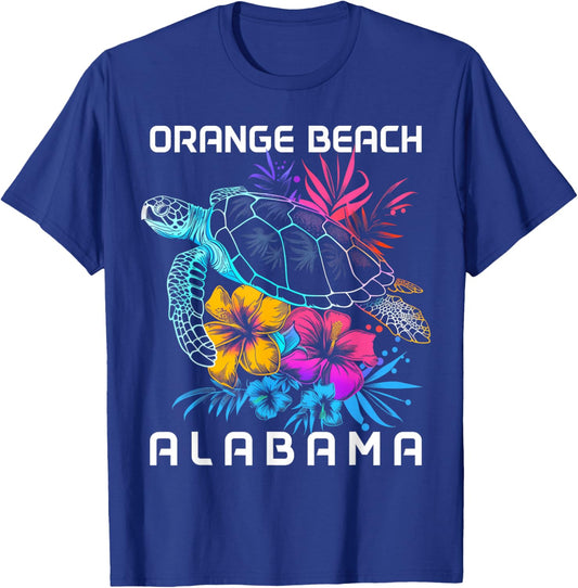 Orange Beach Alabama Sea Turtle Surf Surfer T-Shirt - T-Shirt | Royal