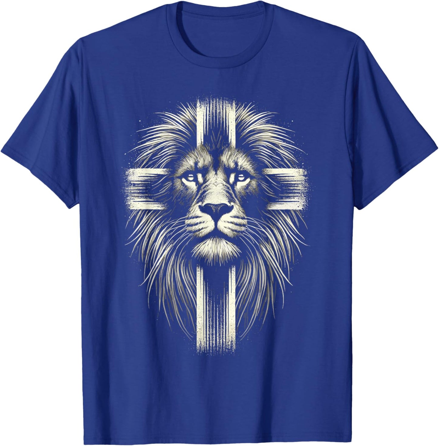 Lion of Judah Cross Christian T-Shirt - T-Shirt | Royal
