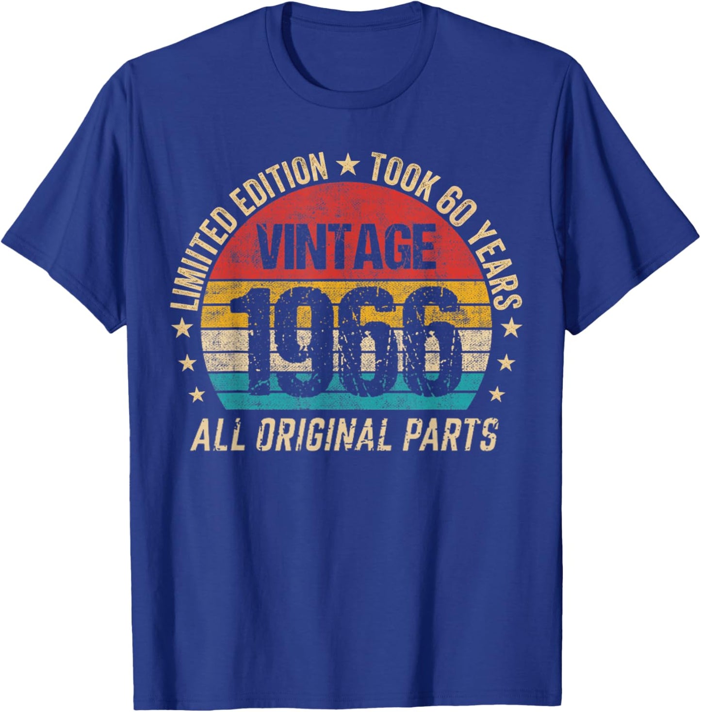 Took 60 Years Vintage 1966 60th Birthday T-Shirt - T-Shirt | Royal