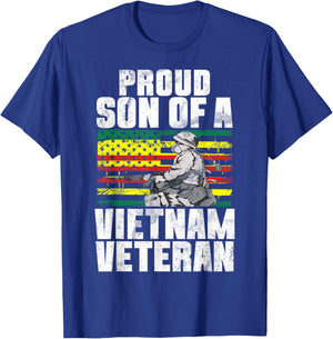 Proud Son Of A Vietnam Veteran Independence Army Grandson T-Shirt - T-Shirt | Royal
