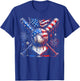 Baseball Drip American Flag Boys Kids 4th of July T-Shirt - T-Shirt | Royal
