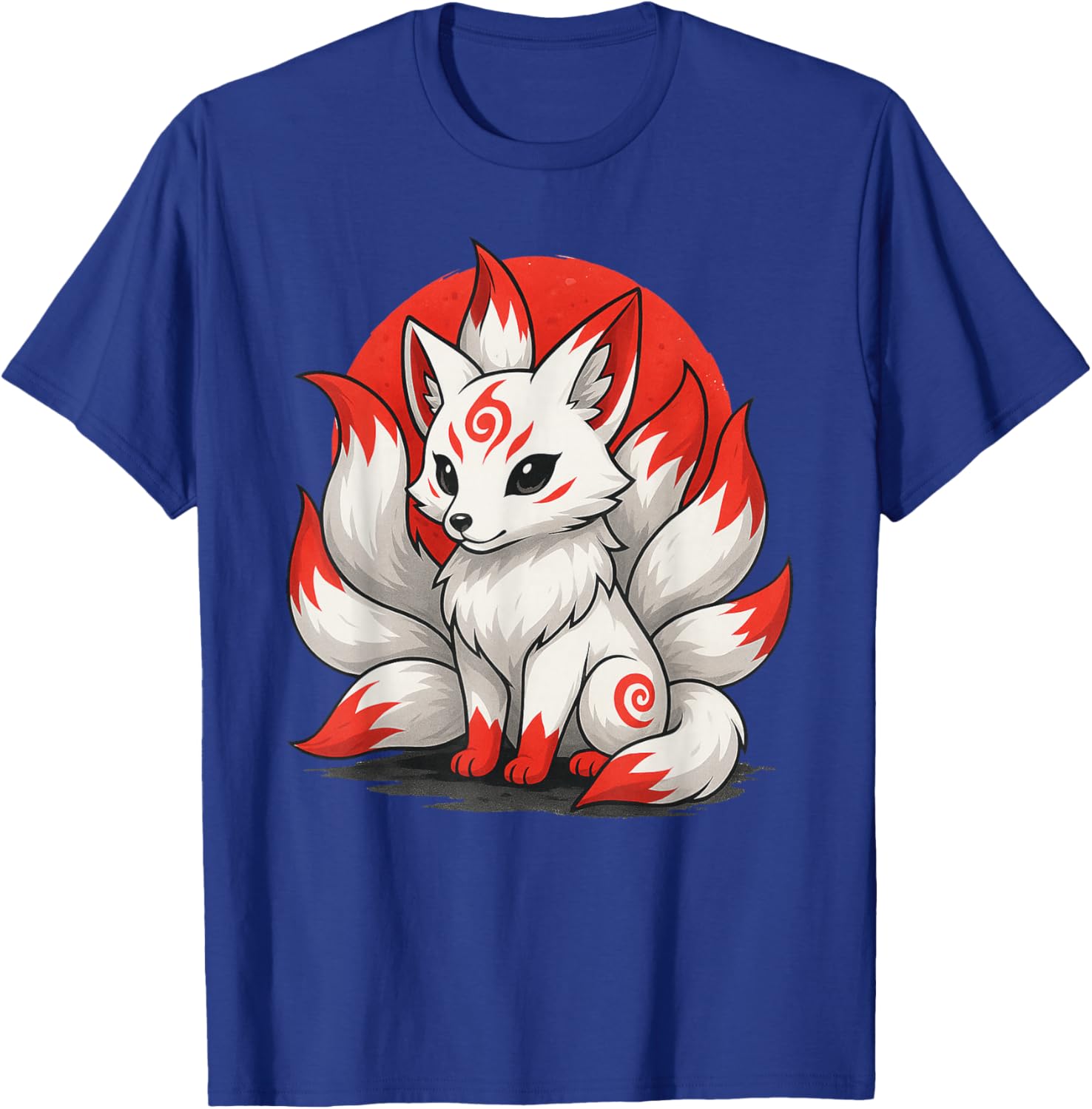 Kitsune Lachen Japanischer Fuchs Neuschwanz Anime Manga T-Shirt - T-Shirt | Royal