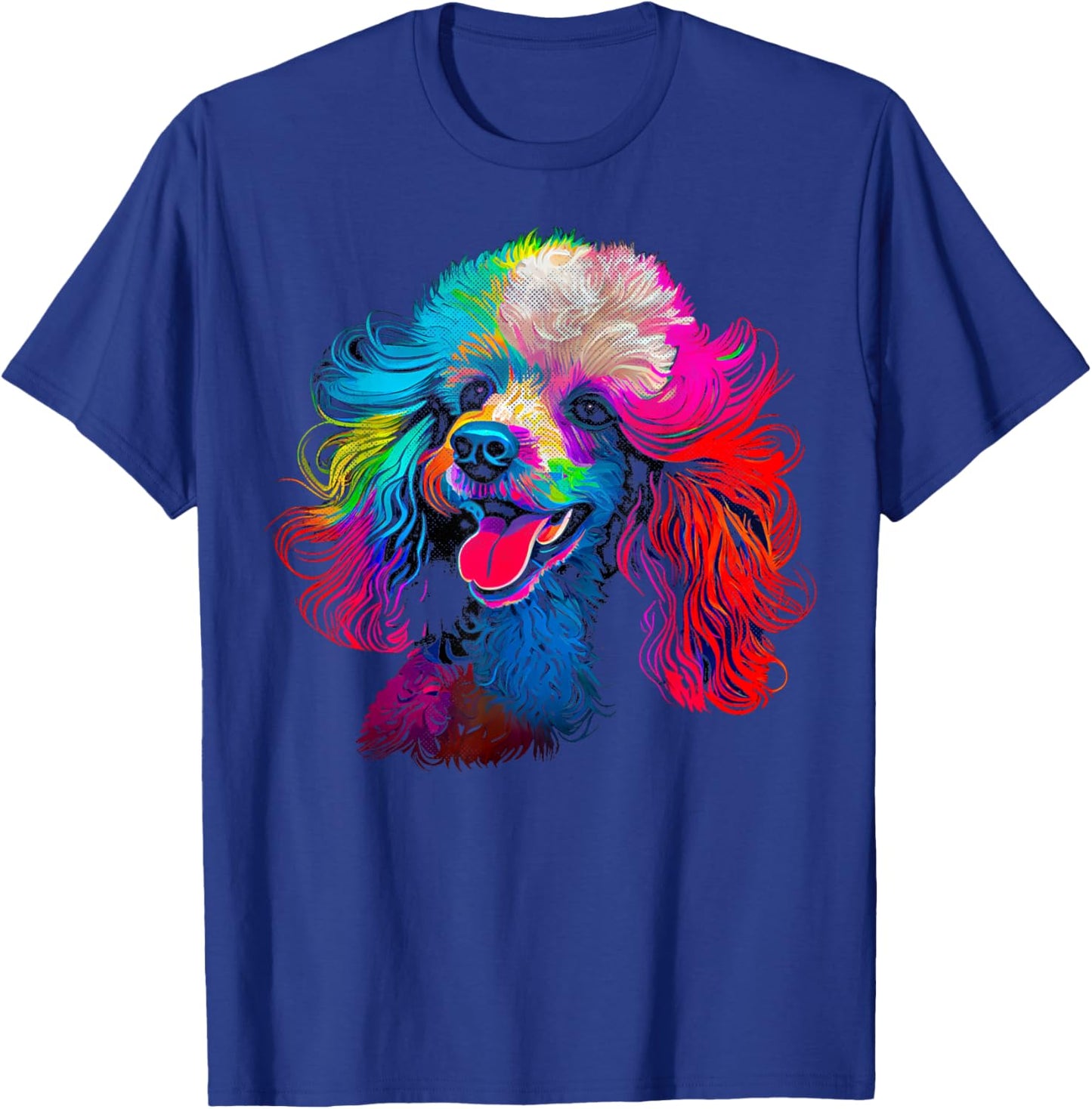 A Poodle Face Dog Black T-Shirt - T-Shirt | Royal