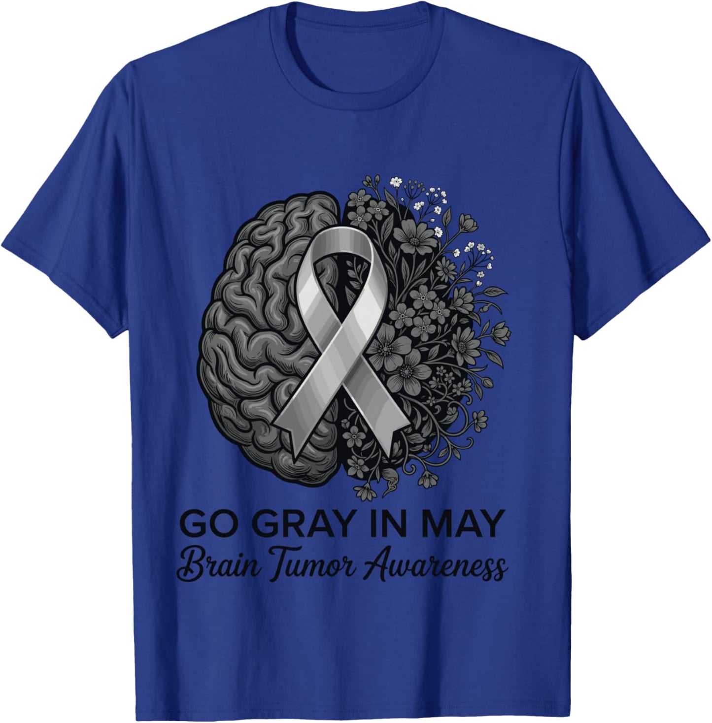 Brain Tumor Awareness Wear Gray in May Strong Warrior Women T-Shirt - T-Shirt | Royal