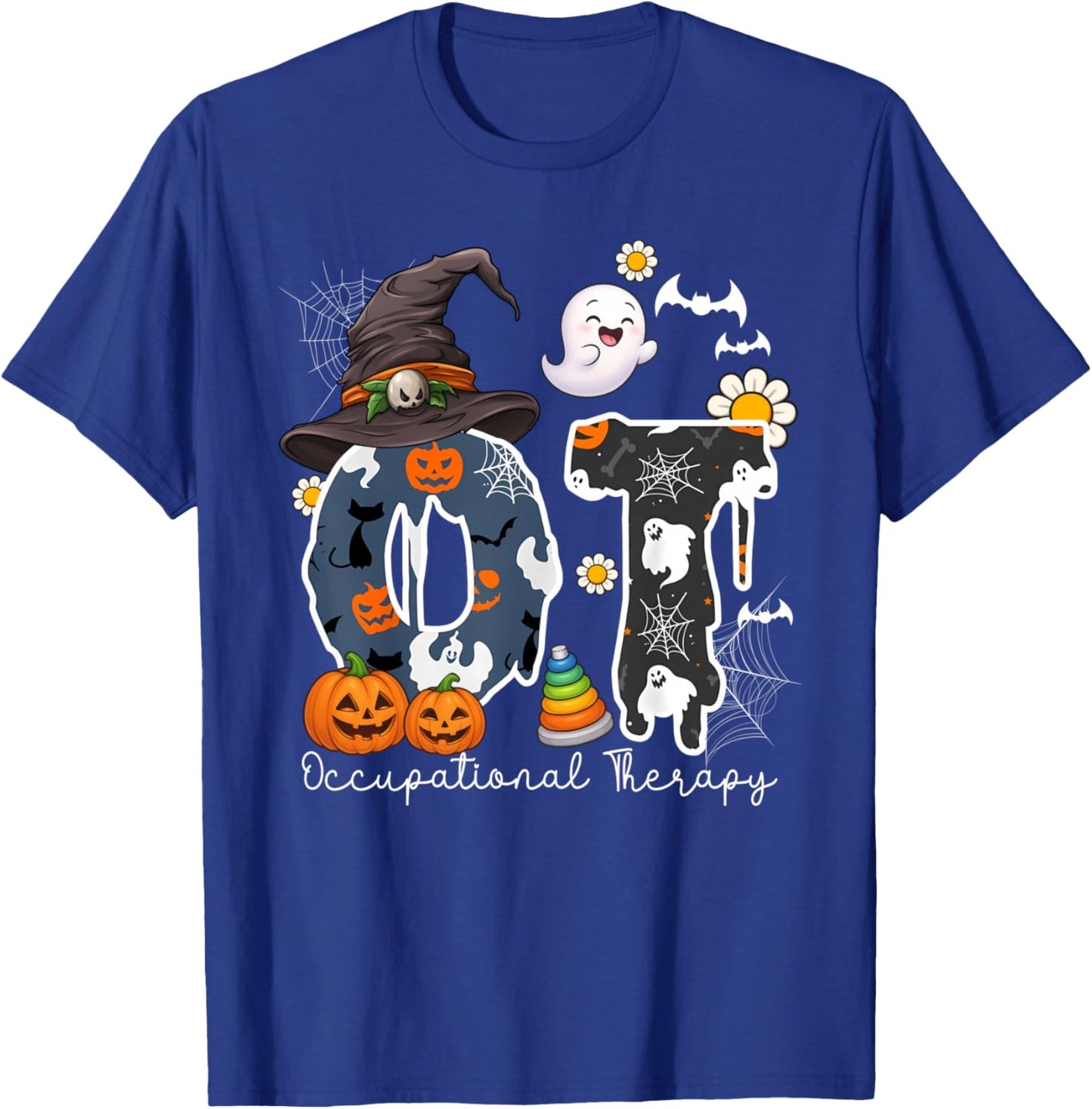 Halloween Occupational Therapy Ghost Spooky Nurse OT Men T-Shirt - T-Shirt | Royal