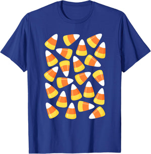 Candy Corn Shirt Adult Kids Men Women Candy Corn Costume T-Shirt - T-Shirt | Royal