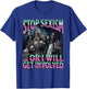 Stop Sexism Or I Get Involved Funny Hard Skeleton Meme T-Shirt - T-Shirt | Royal