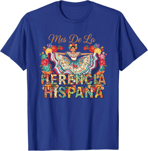 Mes De La Herencia Hispana Hispanic Heritage Month T-Shirt - T-Shirt | Royal