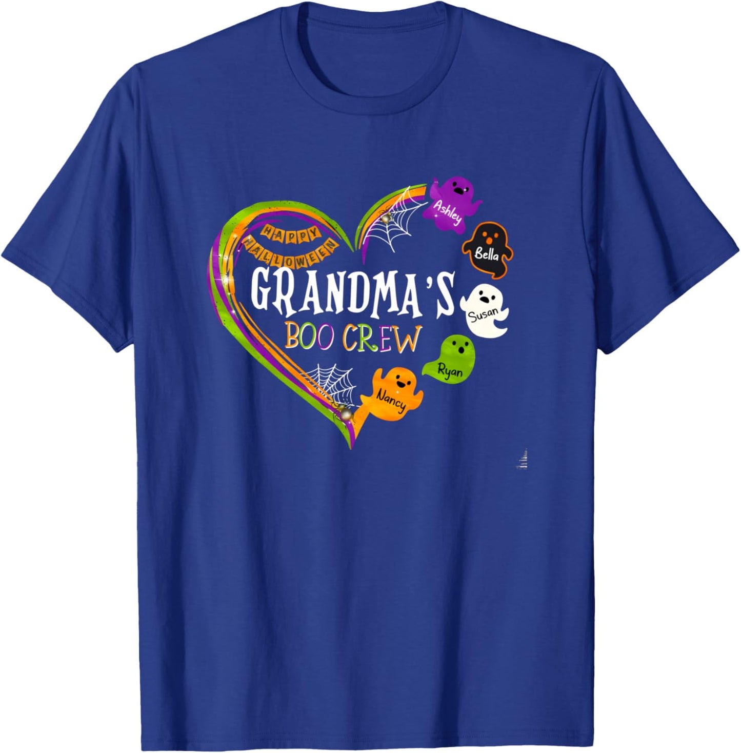 Grandma Halloween Grandma Boo Crew Spooky Grandma T-Shirt - T-Shirt | Royal