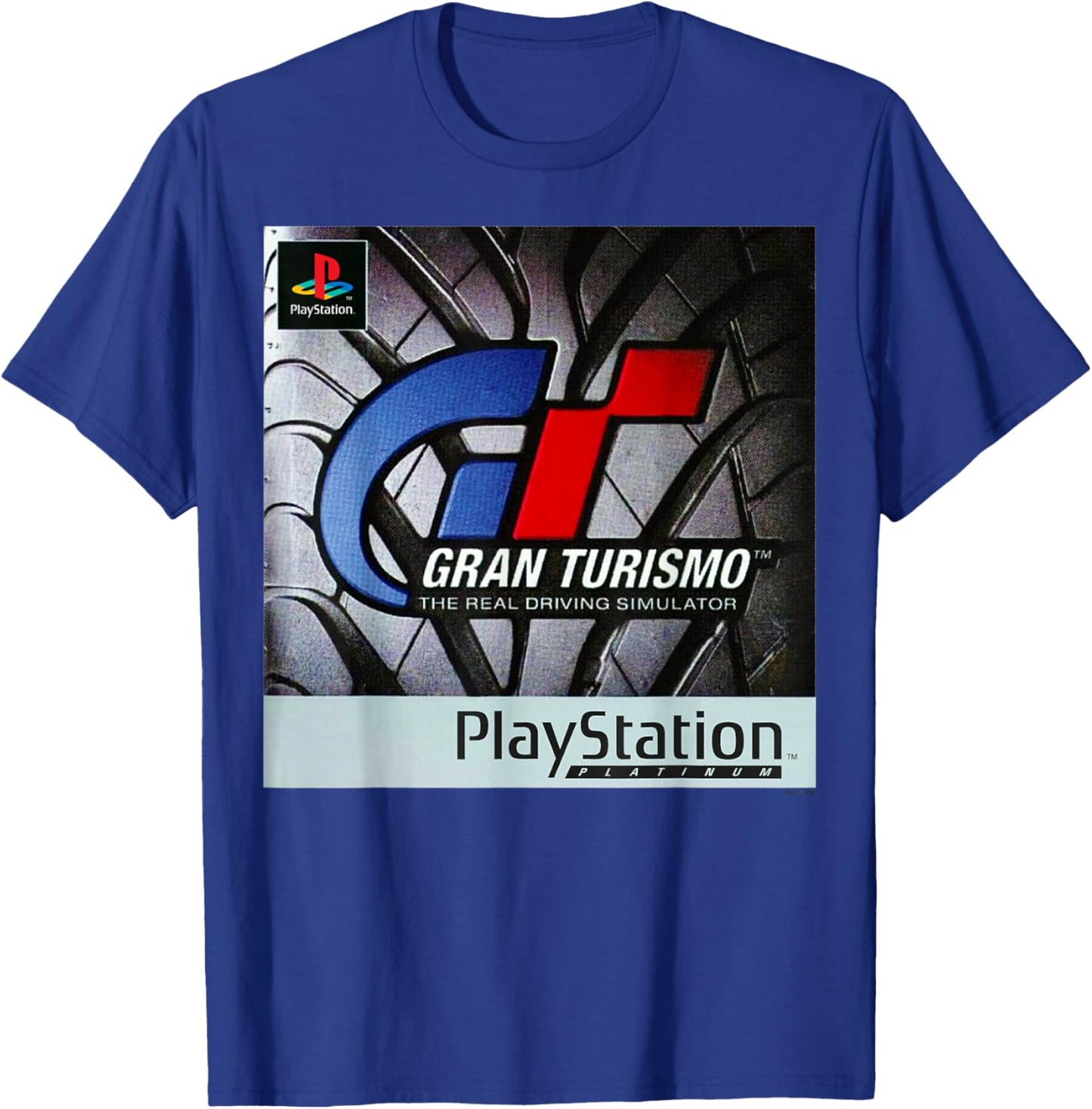 PlayStation Gran Turismo The Real Driving Simulator PS1 Art T-Shirt - T-Shirt | Royal