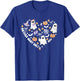 MBU Mother Baby Unit Halloween Heart Fall Postpartum Nurse T-Shirt - T-Shirt | Royal