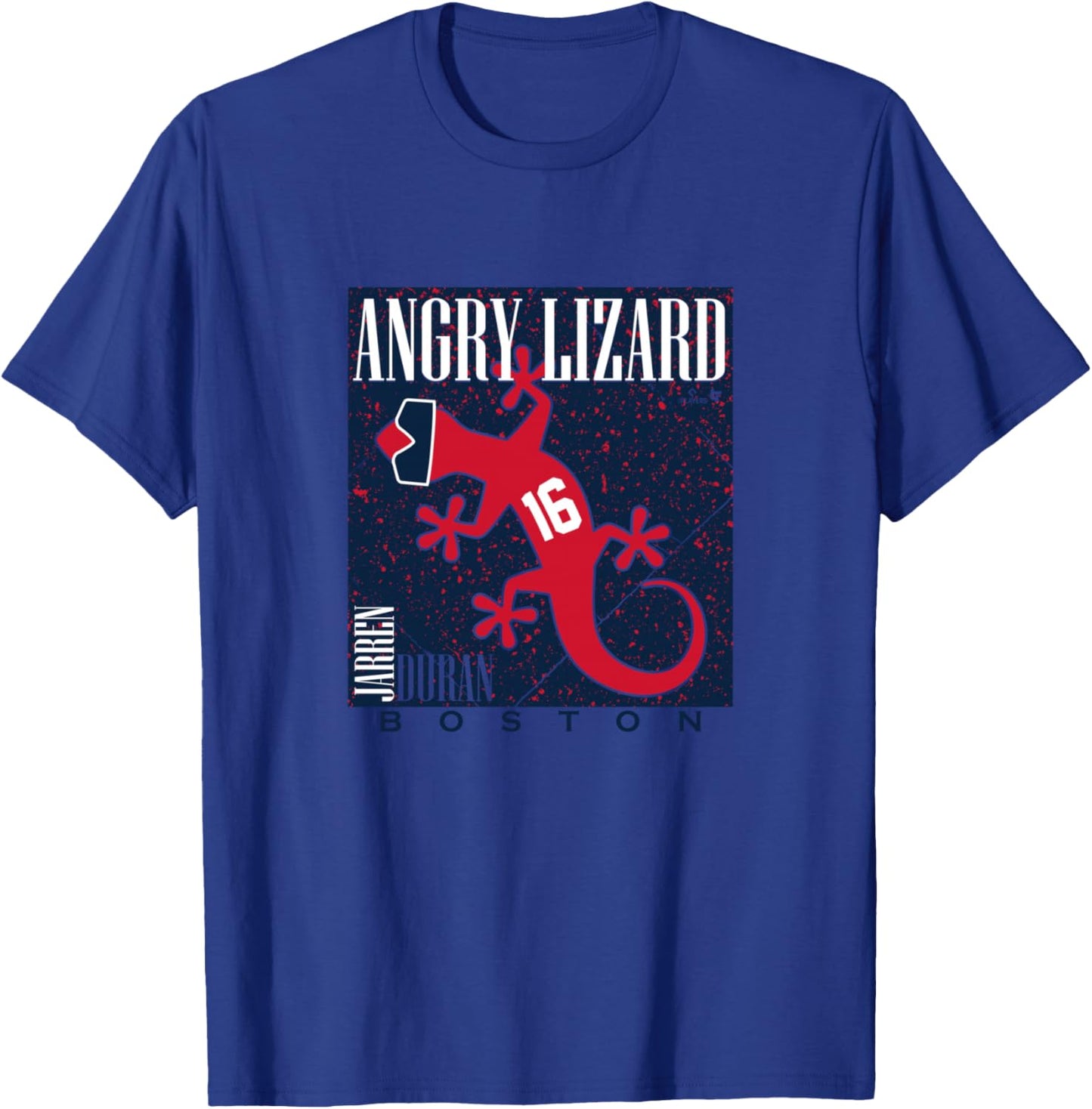 Jarren Duran - Angry Lizard - Boston Baseball T-Shirt - T-Shirt | Royal