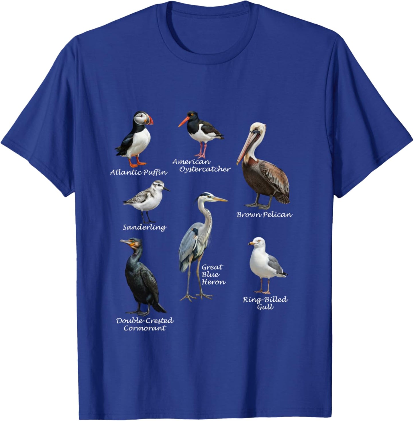 Shore Birds Biologist Ornithologist Nature Bird Long Handle T-Shirt - T-Shirt | Royal