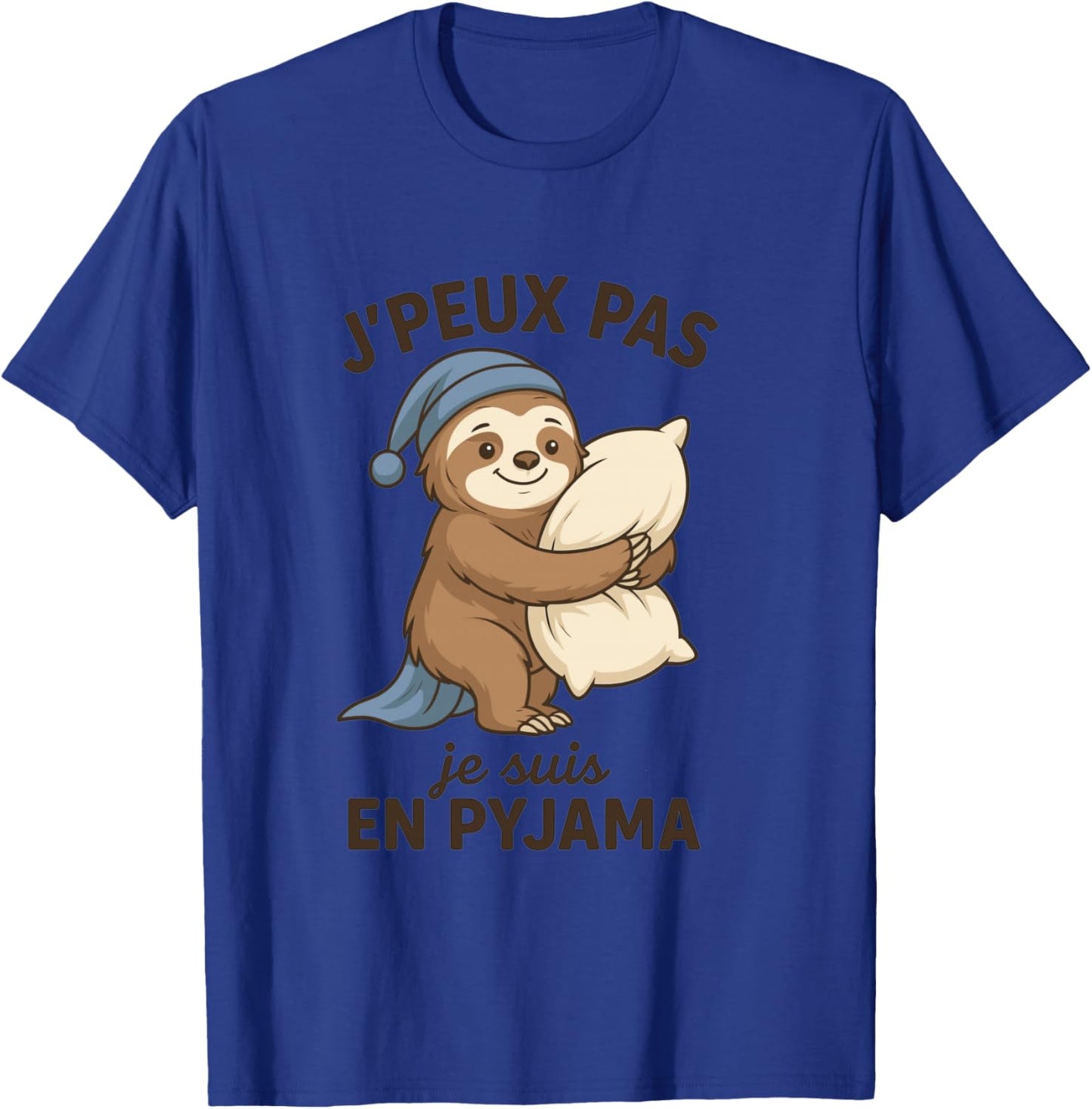 Je Peux Pas I am in Pyjamas Funny Funny T-Shirt - T-Shirt | Royal