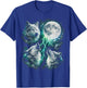 Vintage Wölfe heulen auf dem Mond Retro Wolf Lover Lustig T-Shirt - T-Shirt | Royal