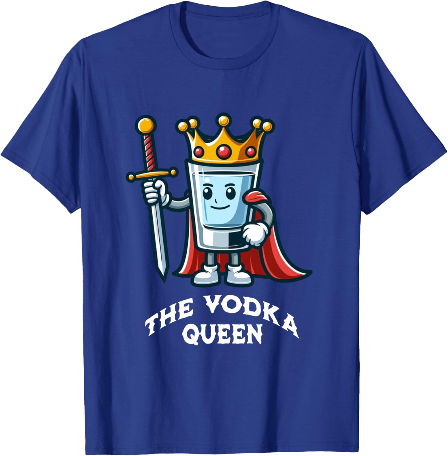 The Vodka Queen Funny Drinking Vodka Lover Bartender T-Shirt - T-Shirt | Royal