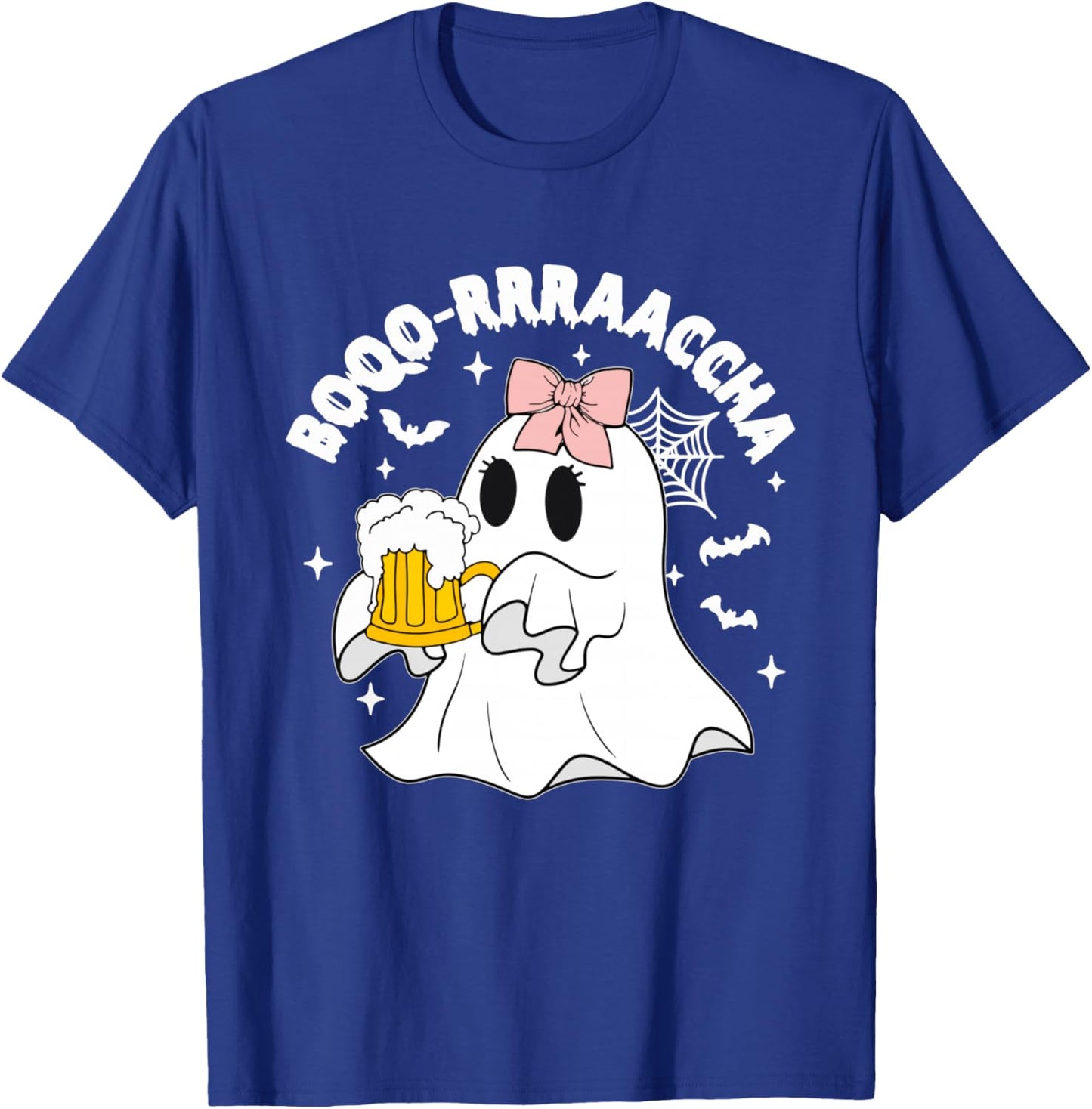 Boo-racha Funny Halloween Ghost Beer Design Borracha Funny T-Shirt - T-Shirt | Royal