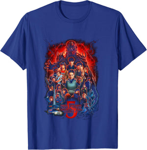 Stranger Things ST5 Poster Officially Licensed T-Shirt - T-Shirt | Royal
