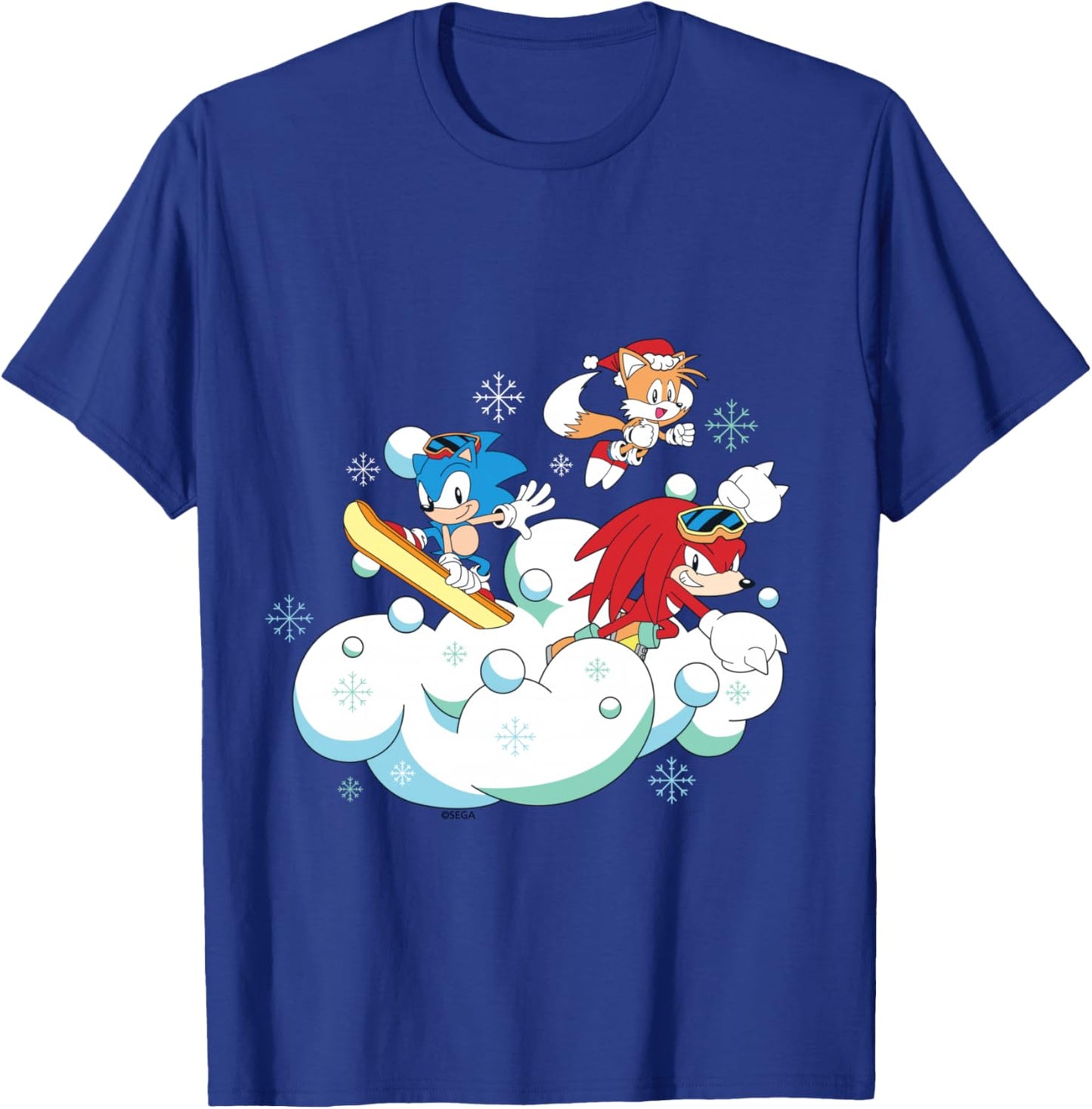 Sonic Christmas Classic Collection - Holiday Art T-Shirt - T-Shirt | Royal