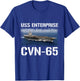 USS Enterprise CVN-65 Veteran Aircraft Carrier Flag USA T-Shirt - T-Shirt | Royal