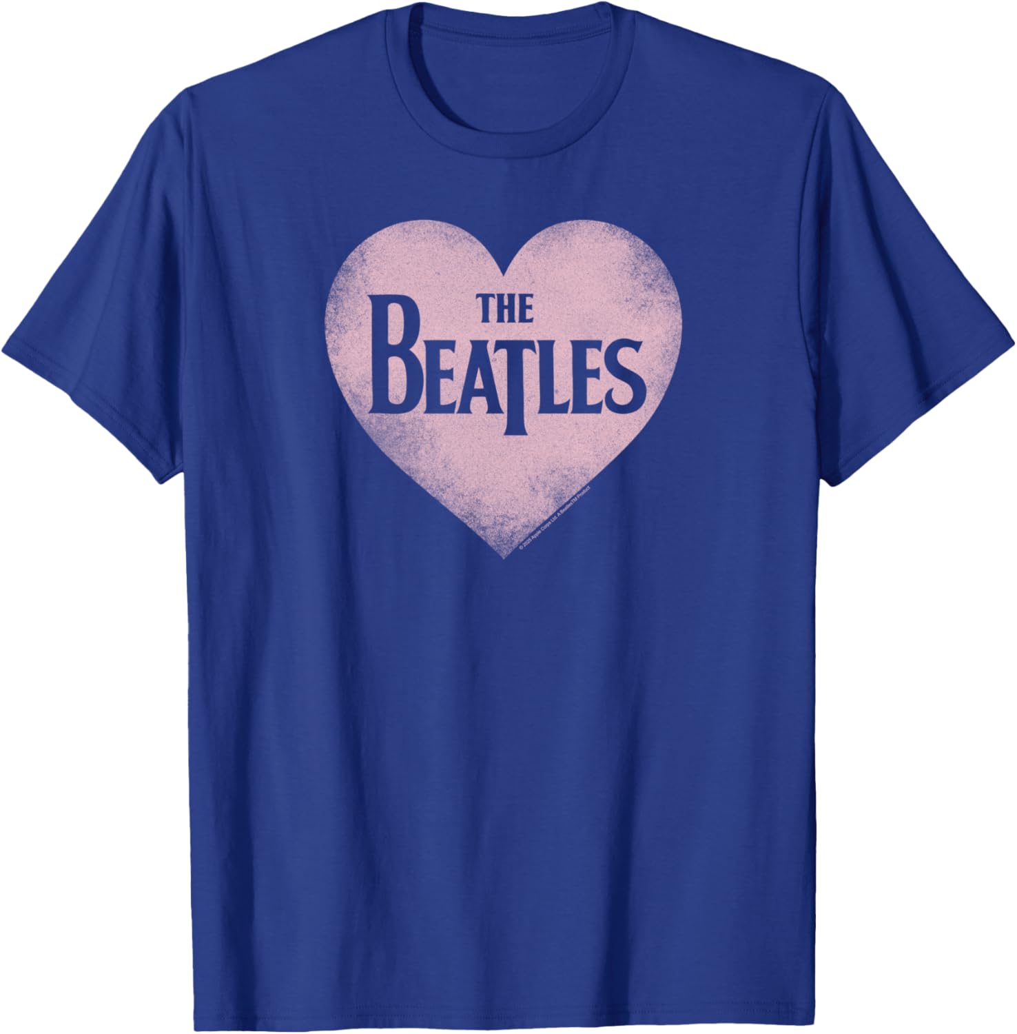 The Beatles - Pink Heart Retro Design T-Shirt - T-Shirt | Royal