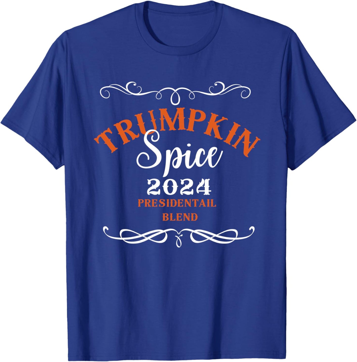 Funny Trumpkin Spice Trump 2024 Halloween Thanksgiving T-Shirt - T-Shirt | Royal