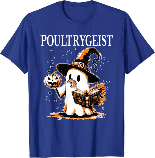 Poultrygeist Funny Halloween Chicken Ghost Costume T-Shirt - T-Shirt | Royal