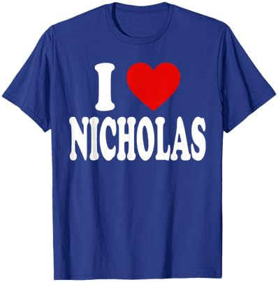 I Heart Love Nicholas T-Shirt - T-Shirt | Royal