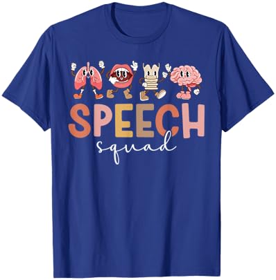 Speech Squad SLP Team Speech Language Pathologist Crew T-Shirt - T-Shirt | Royal